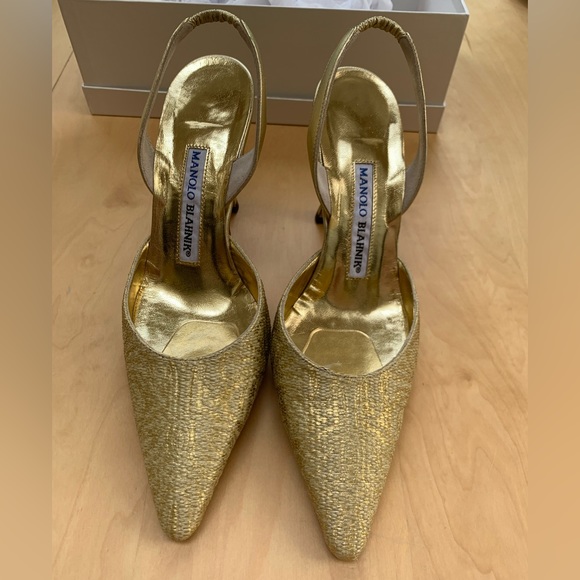 Raffia Slingback Sandal Manolo Blahnik - Picture 2 of 5